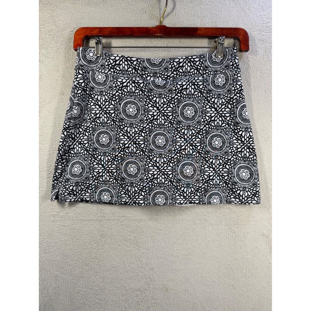 Soybu Skort Women Medium Black White Mandala Sporty Activewear Tennis Skirt
